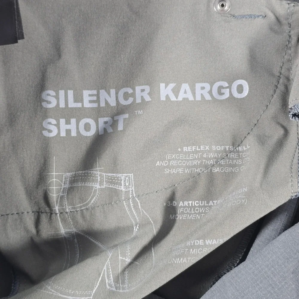 Kuhl Silencr Kargo Short Mens 42 Grey Reflex Softshell Hiking 5230